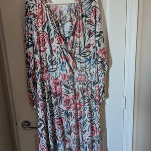 Floral V-Neck Maxi Dress